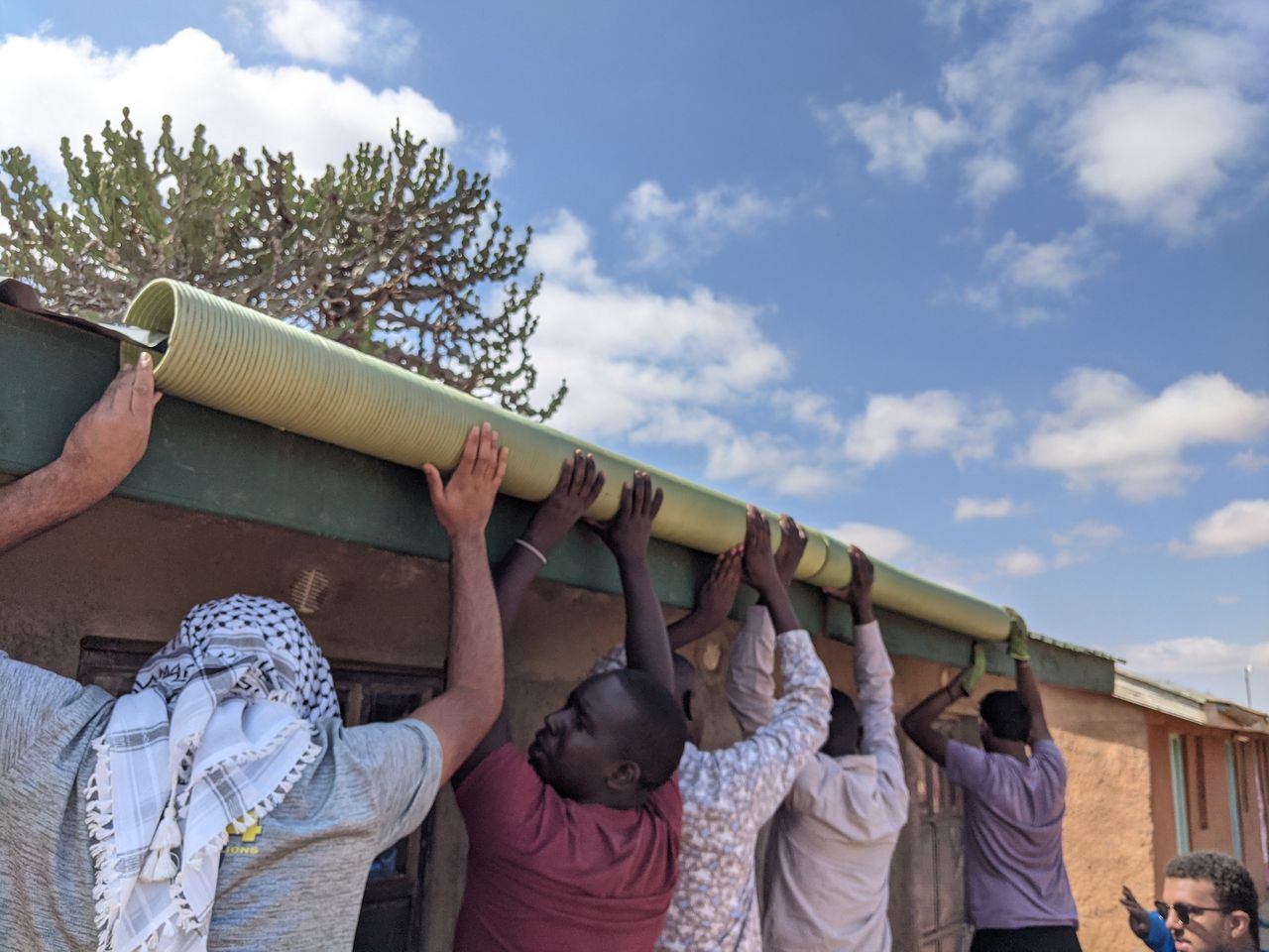 Recycled plastic gutters installed at Ewaso Secondary School